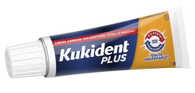 KUKIDENT PLUS DOPPIA AZIONE CREMA ADESIVA DENTIERE 40 G - farmacia015