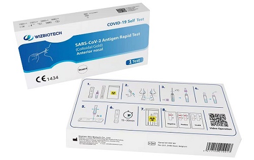 TEST ANTIGENICO RAPIDO COVID-19 AUTODIAGNOSTICO DETERMINAZIONE QUALITATIVA ANTIGENI SARS-COV-2 IN TAMPONI NASALI MEDIANTE IMMUNOCROMATOGRAFIA - farmacia015
