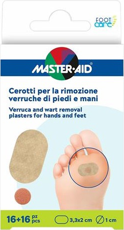 CEROTTO VERRUCHE MASTER-AID FOOTCARE PIEDI/MANI 16 PEZZI E4 - farmacia015