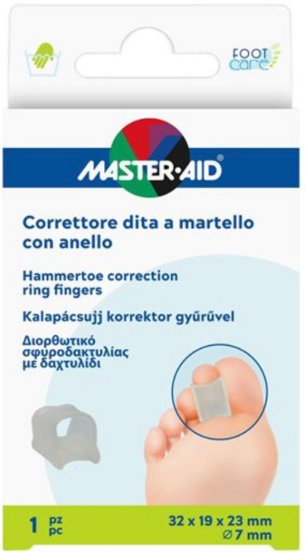 CORRETTORE DITA A MARTELLO MASTER-AID FOOTCARE CON ANELLO 1 PEZZO C14 - farmacia015