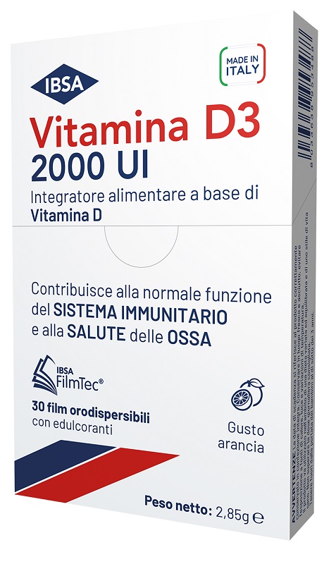 VITAMINA D3 IBSA 2000 UI 30 FILM ORODISPERSIBILI - farmacia015