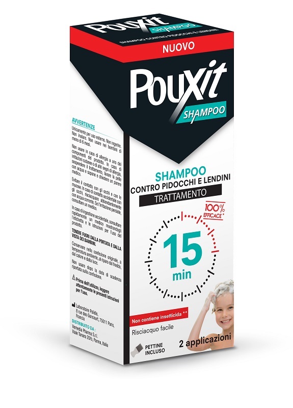 SHAMPOO CONTRO PIDOCCHI E LENDINI POUXIT TRATTAMENTO CON PETTINE INCLUSO 200 ML - farmacia015