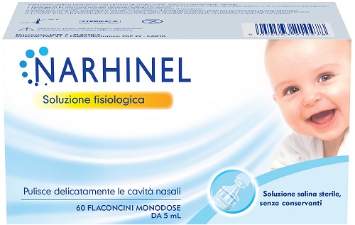 SOLUZIONE FISIOLOGICA PER ASPIRATORE NASALE NARHINEL 60 FLACONCINI DA 5 ML - farmacia015
