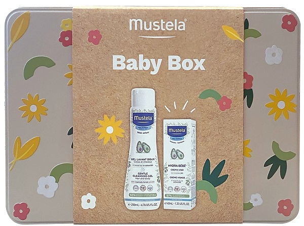 MUSTELA BABY BOX DETERGENTE DELICATO 200 ML + HYDRA BEBE CREMA VISO 40 ML - farmacia015
